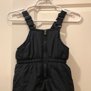 Kid’s black snow ski bib overall pants